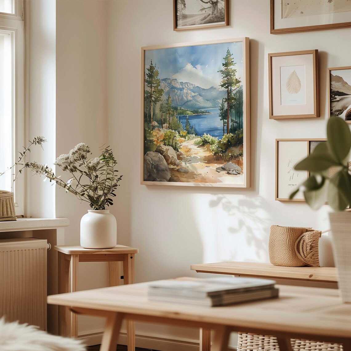 Lake Tahoe Watercolor Travel Poster, National Park Art - Image 3