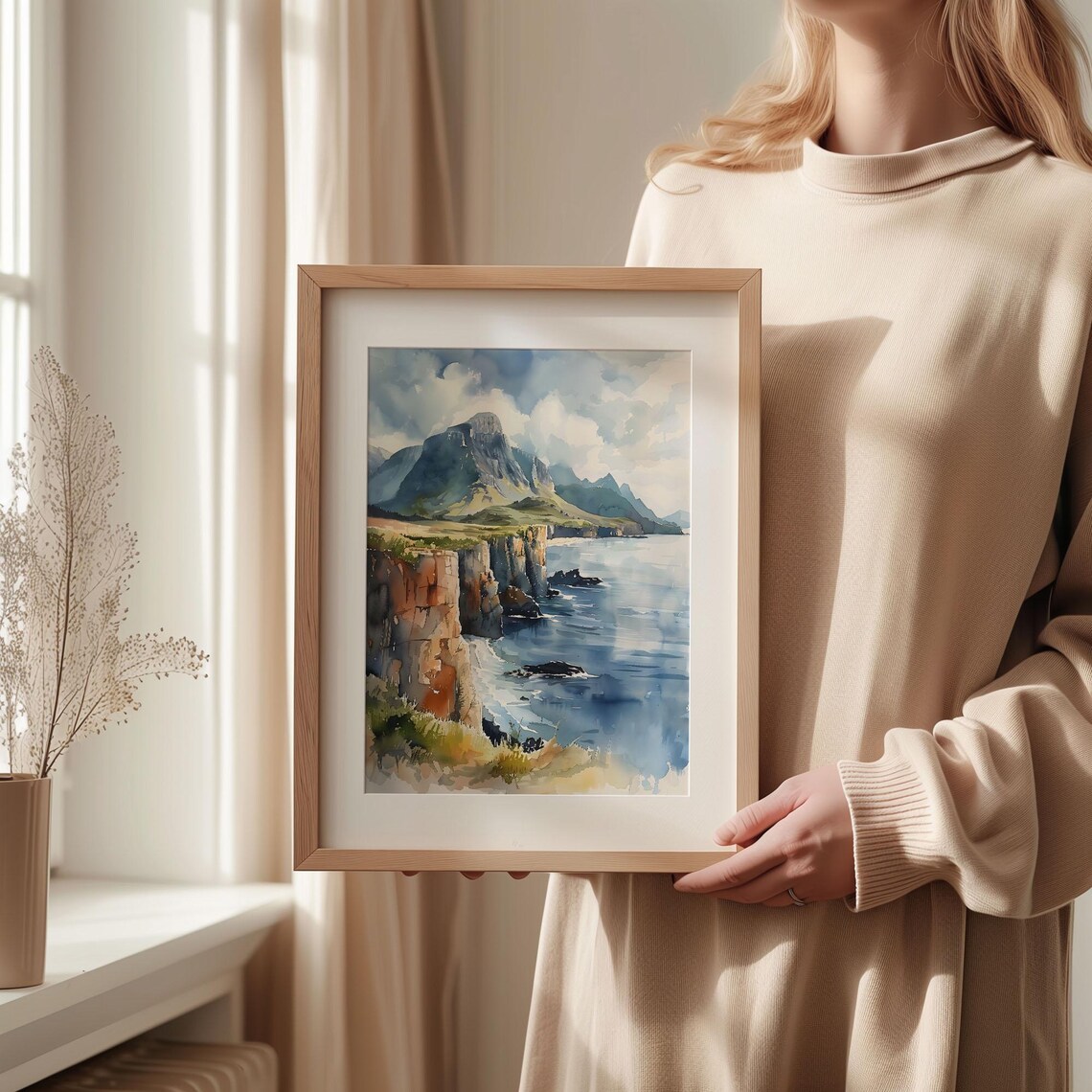 Isle Of Skye Watercolor Painting, Scotland Landscape - Image 2