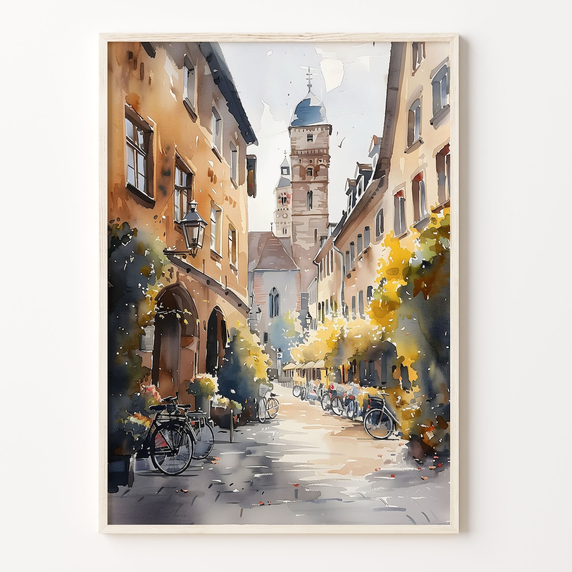 Nuremberg Watercolor Painting Art Print
