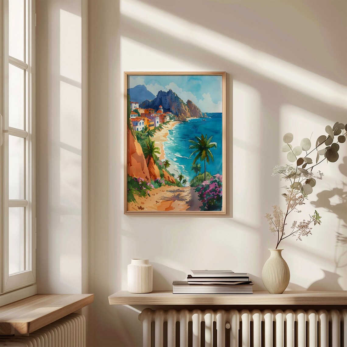 Cabo San Lucas Watercolor Travel Poster, Mexico - Image 4