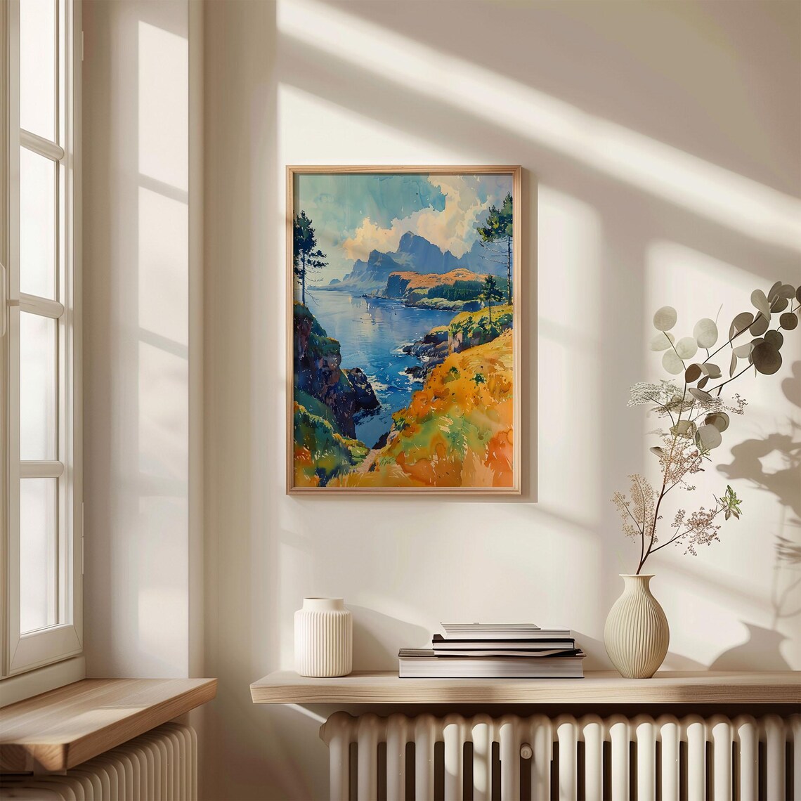 Isle Of Skye Scotland Highland Coastal Cliffs Watercolor Poster - Image 4