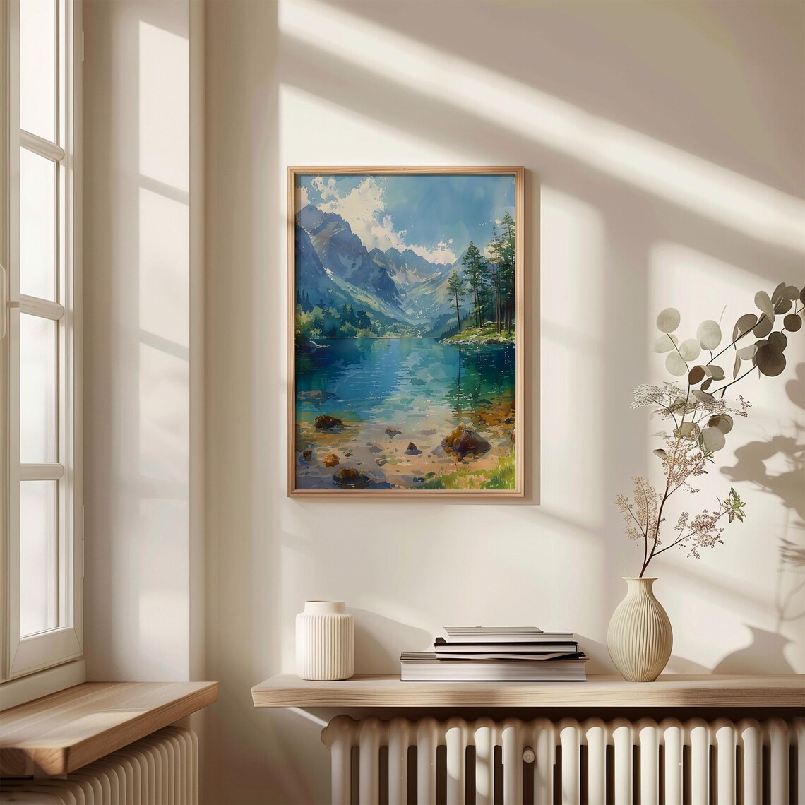 Snowdonia Watercolor Landscape Poster, Wales Travel Print - Image 4
