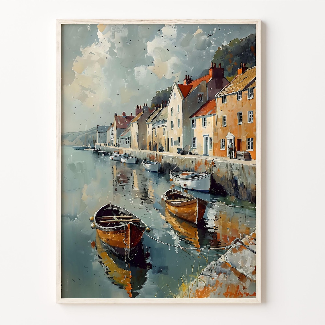 Padstow Watercolor Painting Cornwall Art Print