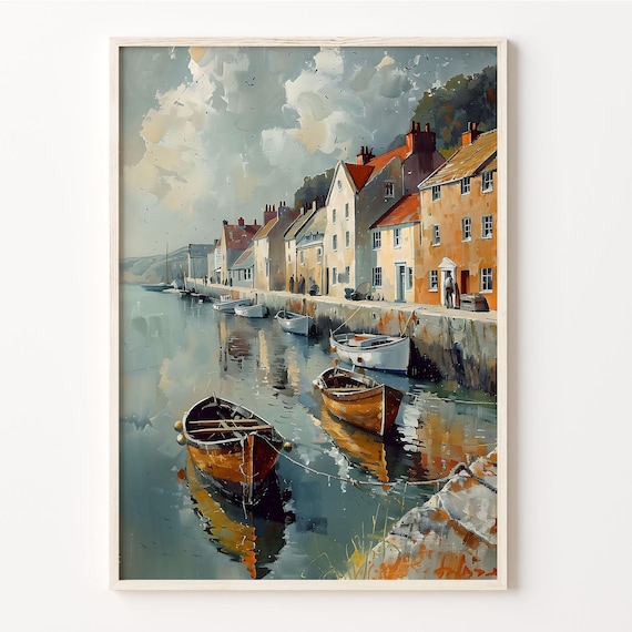 Padstow Watercolor Painting Cornwall Art Print