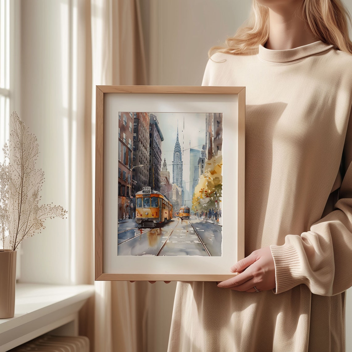 Watercolor Painting New York City Wall Art Travel Poster New York Print Cityscape Poster Home Decor Art Print C30 93 - Image 2