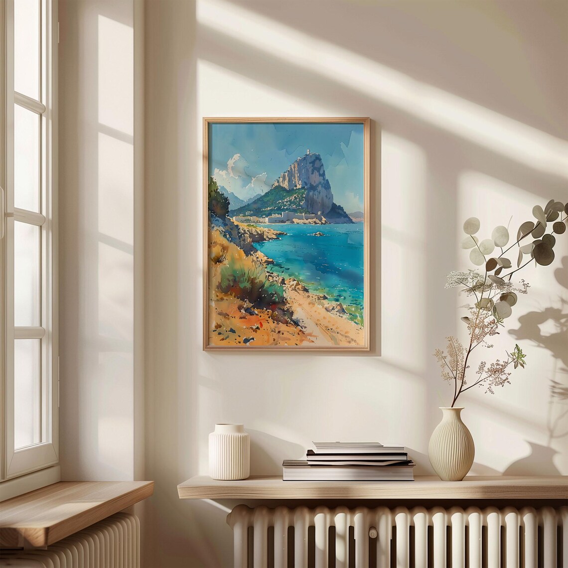 Gibraltar Watercolor Painting Travel Poster - Image 4
