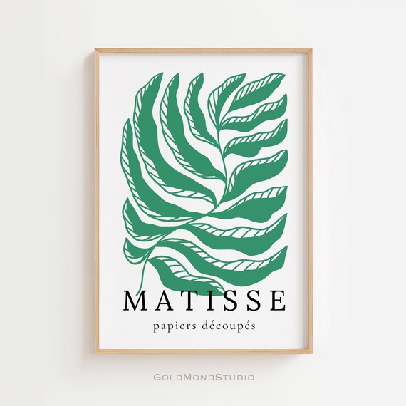 Matisse Green Leaf Cut Out Papiers Decoupes Botanical Art Poster