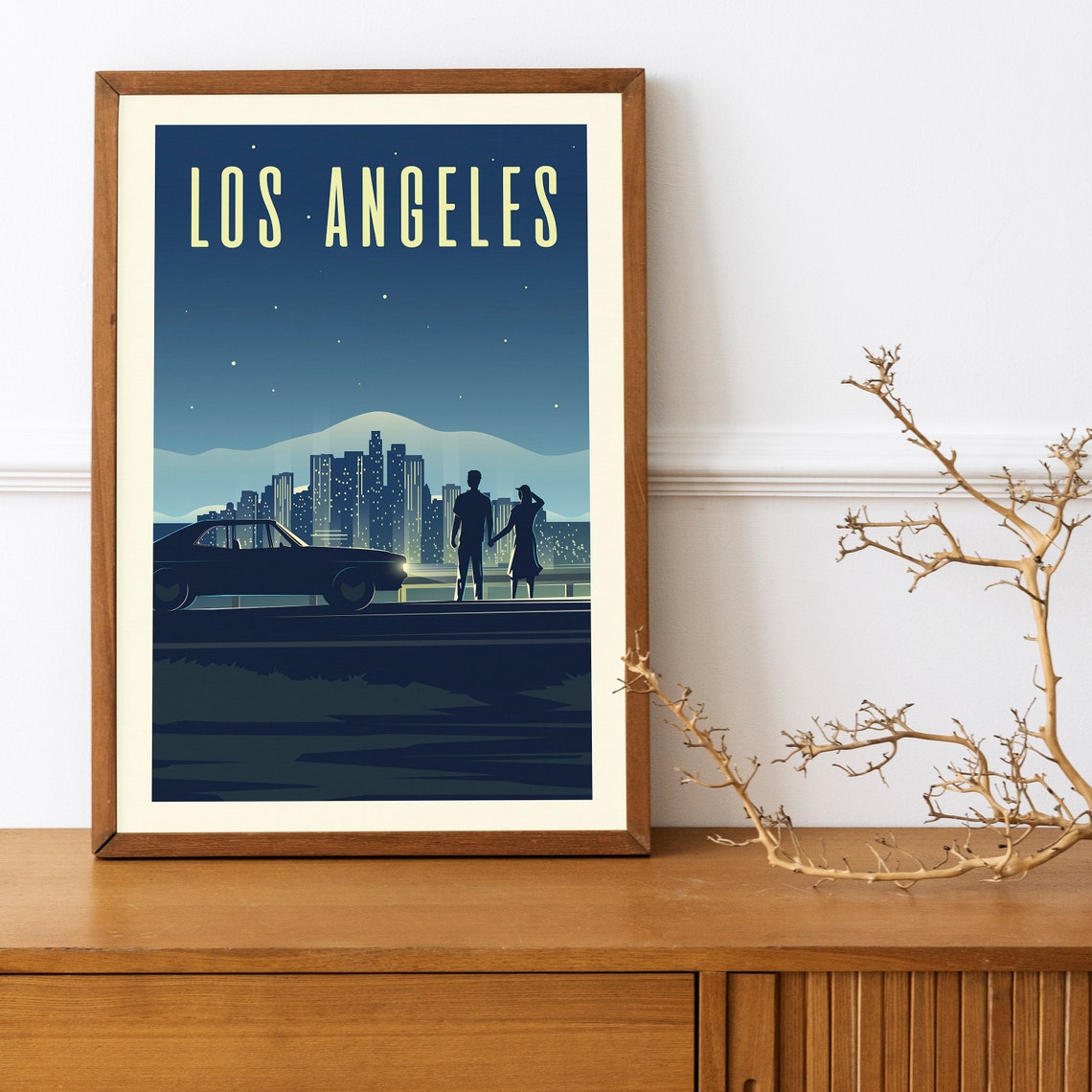 Los Angeles Usa Travel Poster Los Angeles Wall Art Los Angeles Travel Print Los Angeles Wanderlust Print Los Angeles Travel Illustration - Image 4