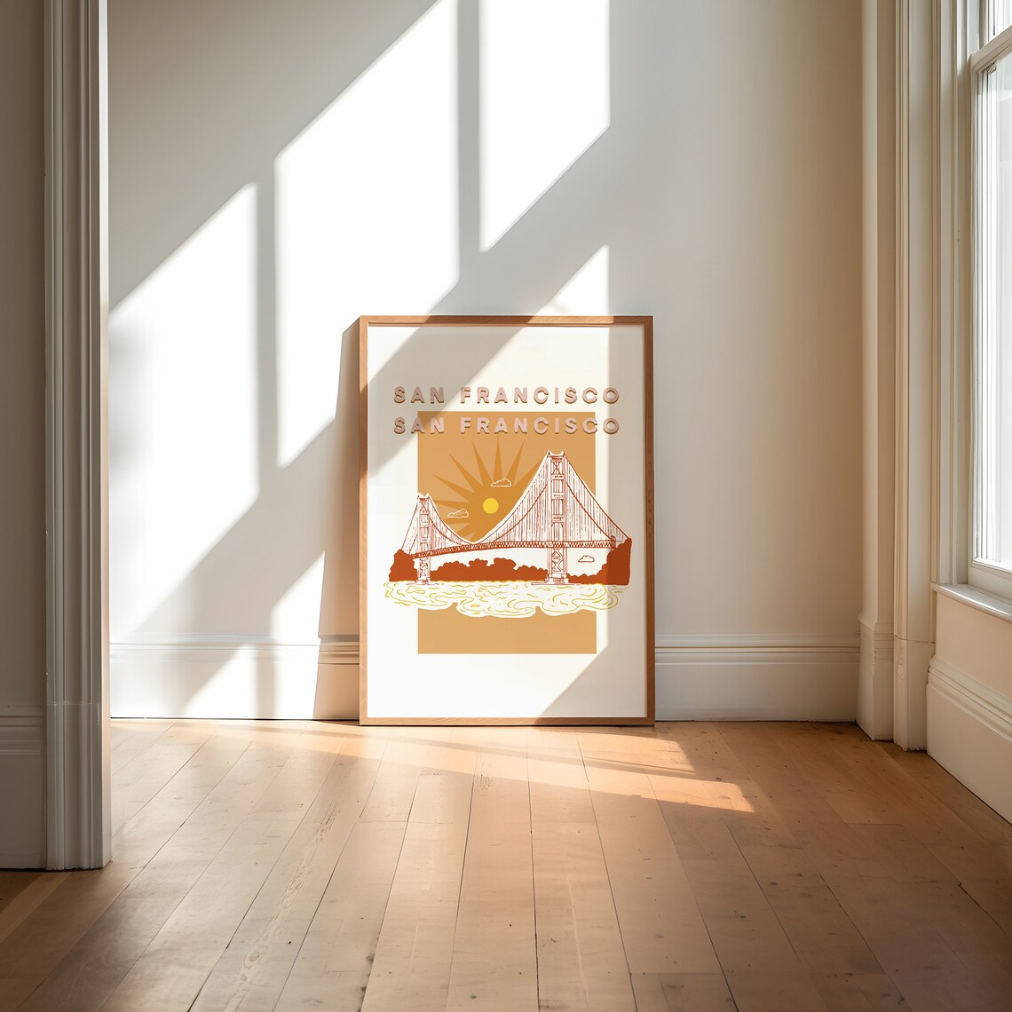 San Francisco Illustration Art Print, Colorful Travel Poster - Image 2
