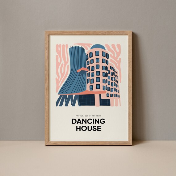 Dancing House Prague Czech Republic Abstract Gallery Art Poster