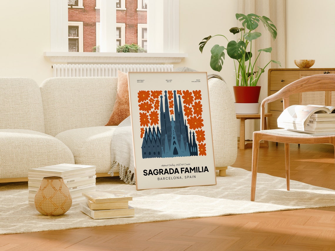 Sagrada Familia Spain Poster Sagrada Familia Barcelona Spain Print Sagrada Familia Travel Poster Sagrada Familia Exhibition Trendy Art - Image 3