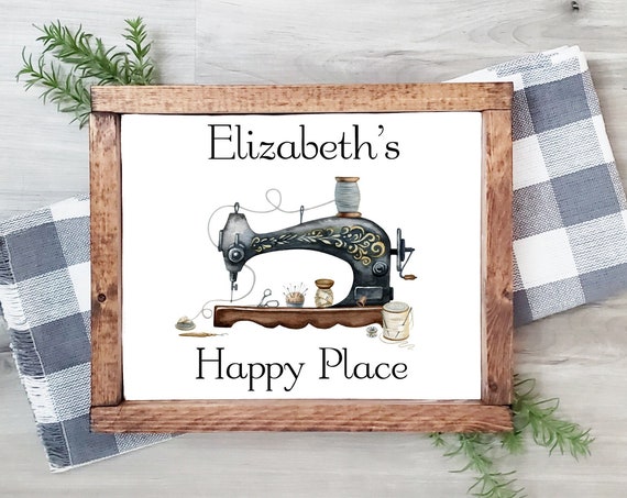 Personalized Craft Room Sign, Sewing Nook Wall Art Print
