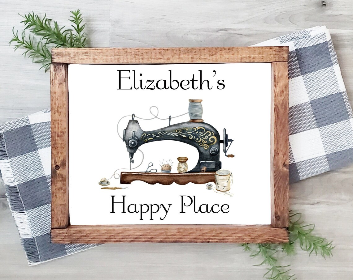 Personalized Craft Room Sign, Sewing Nook Wall Art Print