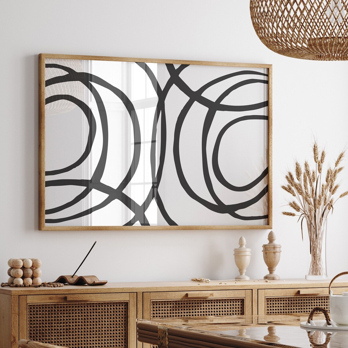 Organic Lines Minimalist Abstract Wall Art Print