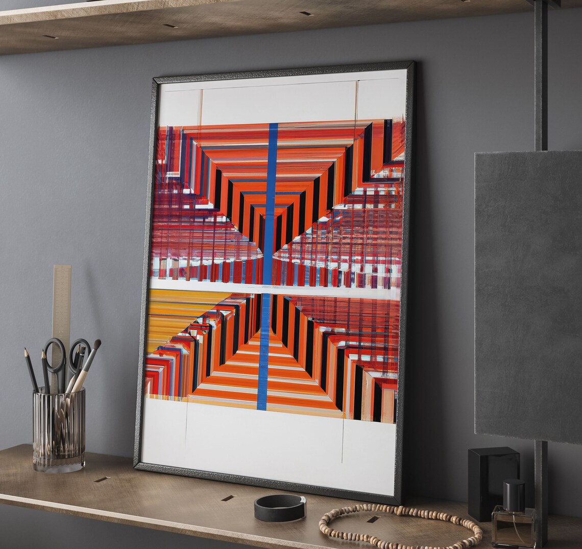 Textured Abstract Art Print, Colorful Contemporary Decor