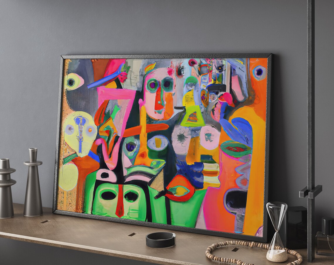 Textured Abstract Painting Contemporary Art Print