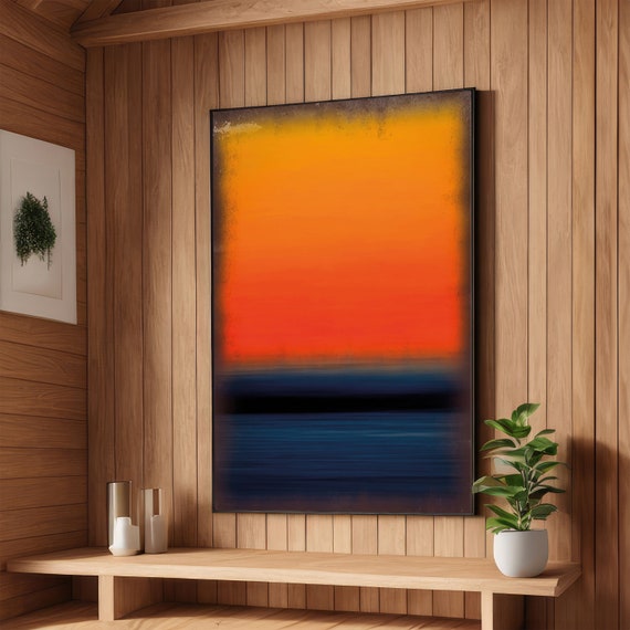 Sunset Serenity Rothko Inspired Abstract Ready To Hang Art