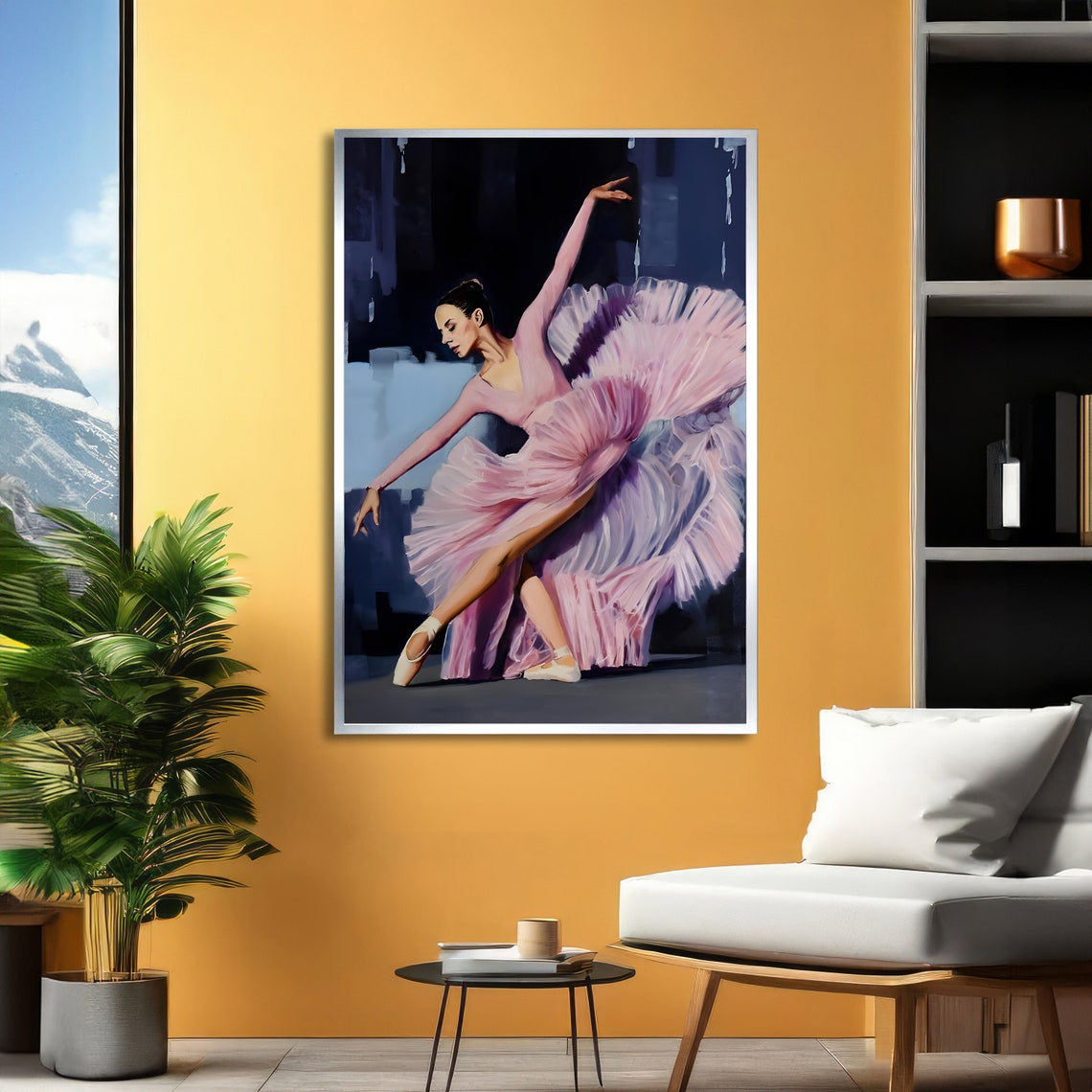 Graceful Ballerina Ballet Dancer Art Elegant Dance Poster Wall Art Design Ready To Hang Decoration - Image 2
