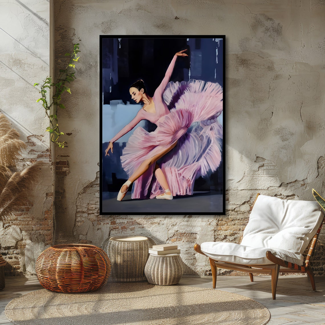 Graceful Ballerina Ballet Dancer Art Elegant Dance Poster Wall Art Design Ready To Hang Decoration - Image 4