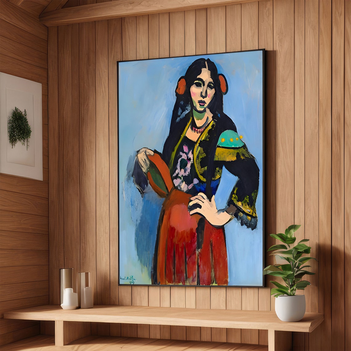 Flamenco Dancer Matisse Inspired Art Bold Abstract Print Modern Wall Art Ready To Hang Decoration