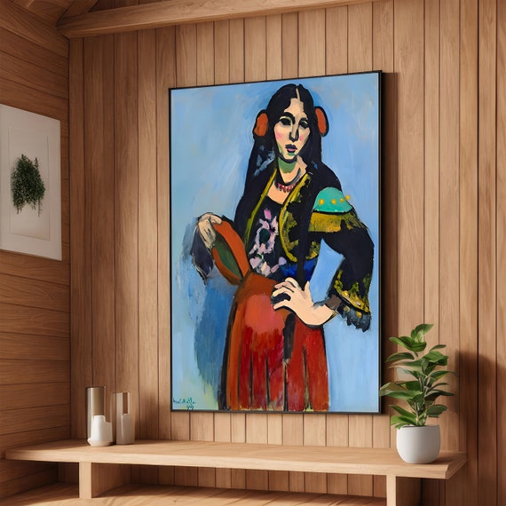 Flamenco Dancer Matisse Inspired Art Bold Abstract Print Modern Wall Art Ready To Hang Decoration