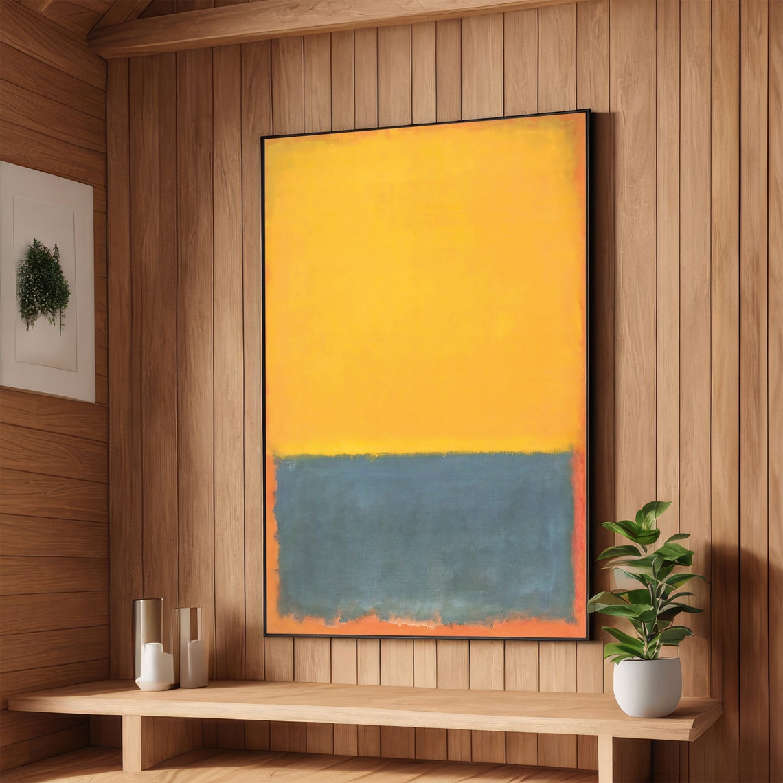 Golden Sunrise Rothko Inspired Abstract Ready To Hang Art