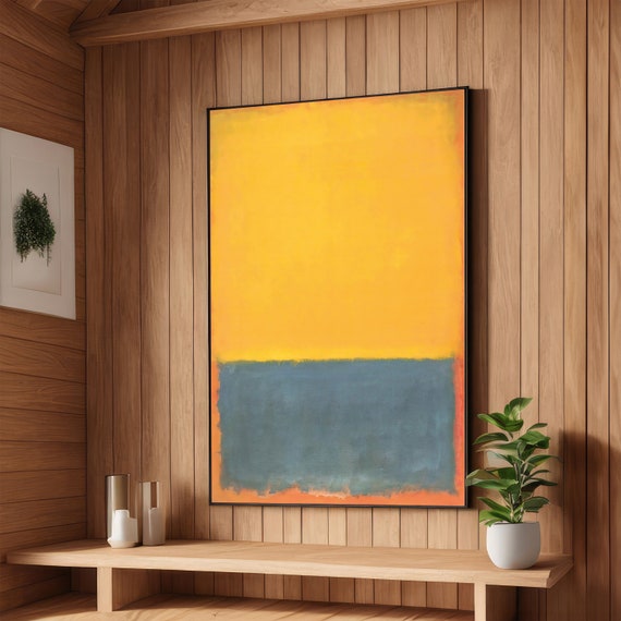 Golden Sunrise Rothko Inspired Abstract Ready To Hang Art