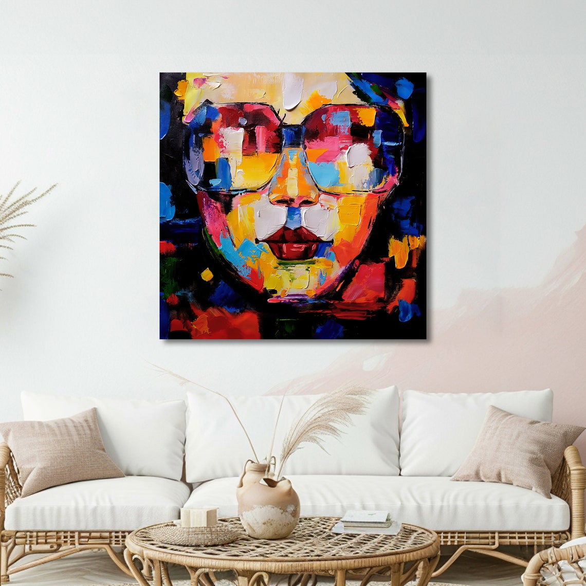 Colorful Sunglasses Abstract Vibrant Modern Art Bold Expressionist Wall Art Contemporary Pop Art Ready To Hang - Image 5