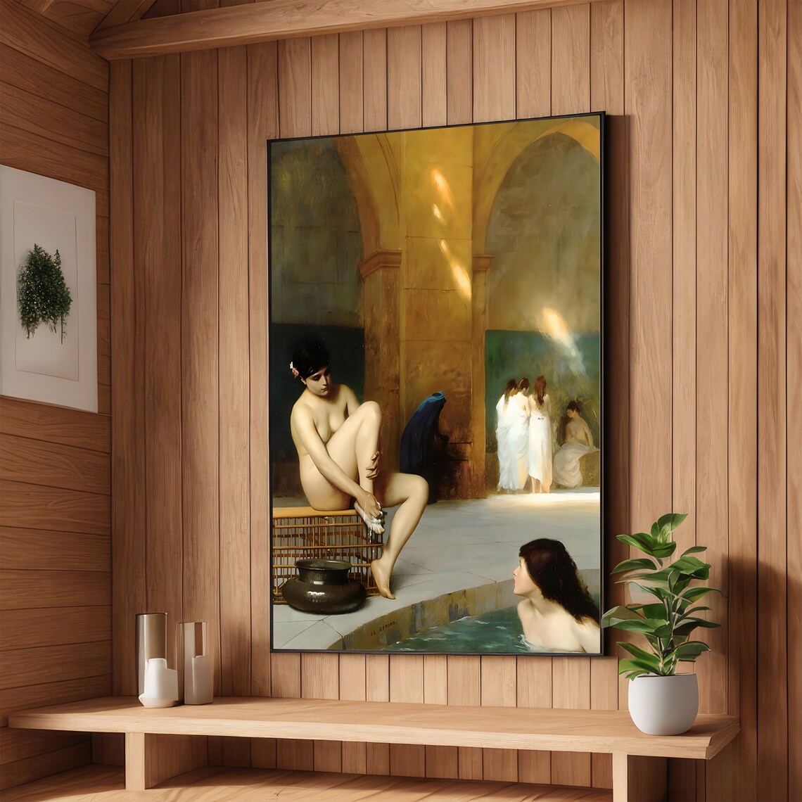 Jean-Leon Gerome Women of the Bath Moorish Bath Scene Poster