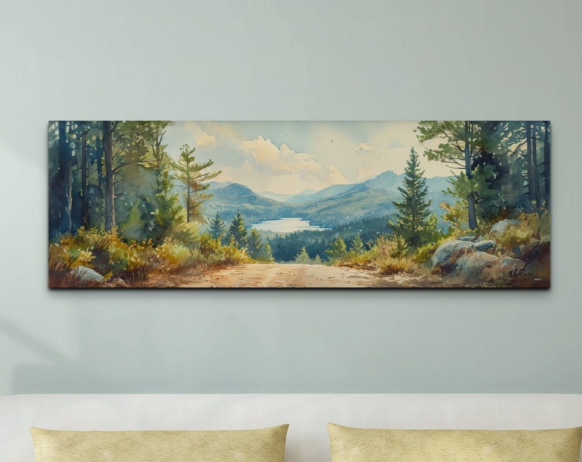 Acadia National Park, Mid-Century Modern Landscape Art Print