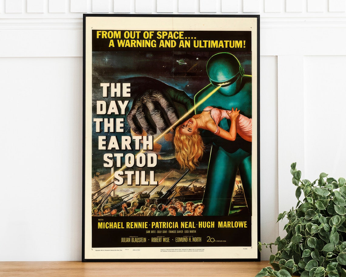The Day the Earth Stood Still Vintage Classic Sci-Fi Movie Poster
