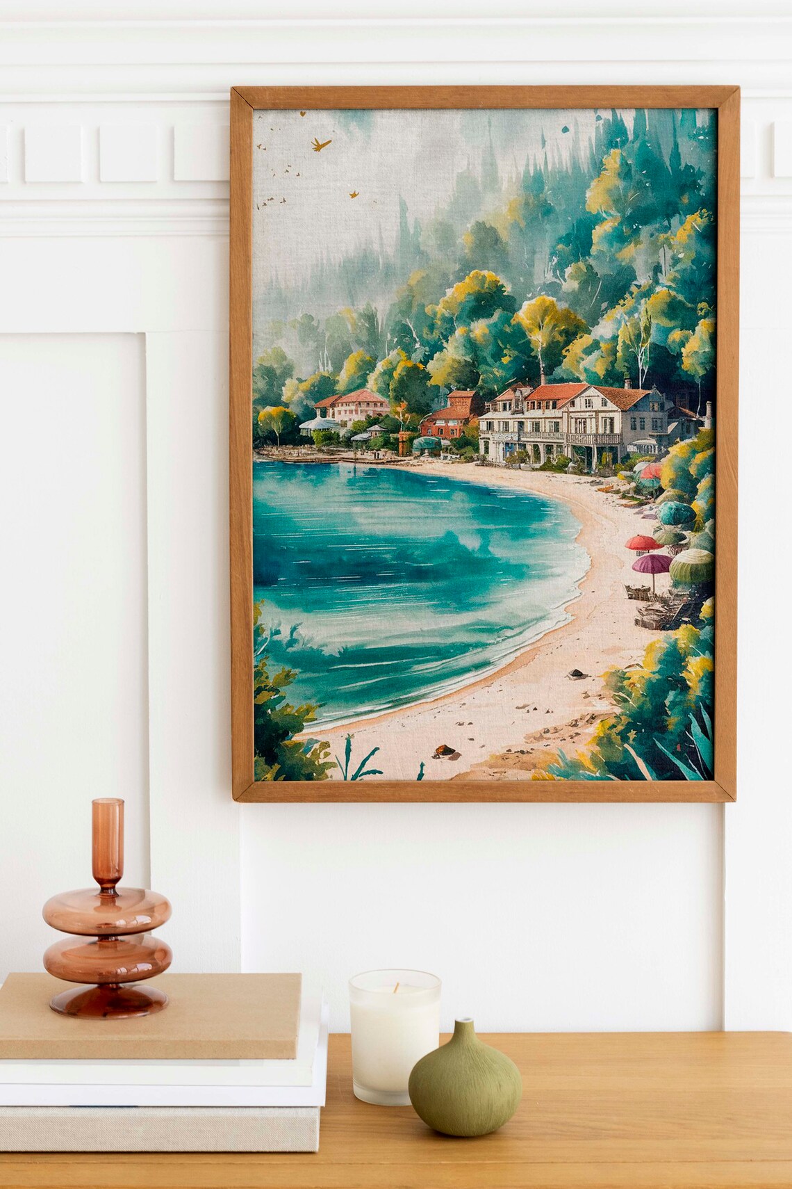 Tropical Beach Cove With Sandy Shores And Turquoise Water Poster - Image 2