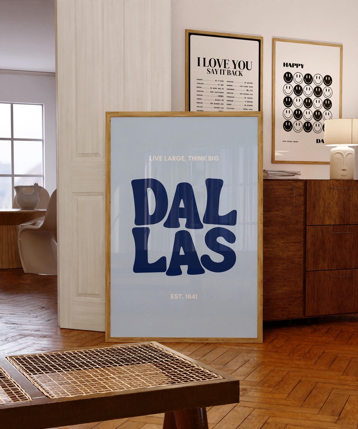 Dallas Typography Art Print, Texas City Design
