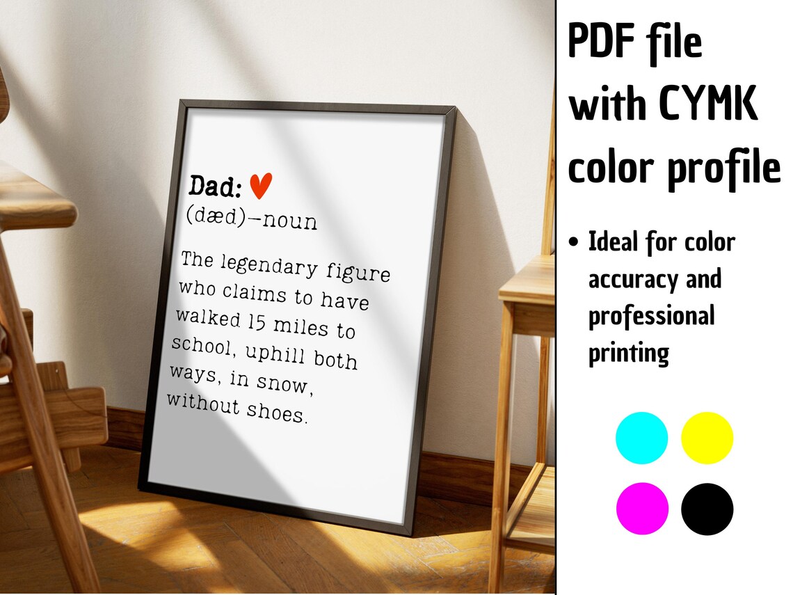 Funny Dad Definition Poster, Humorous Gift - Image 3