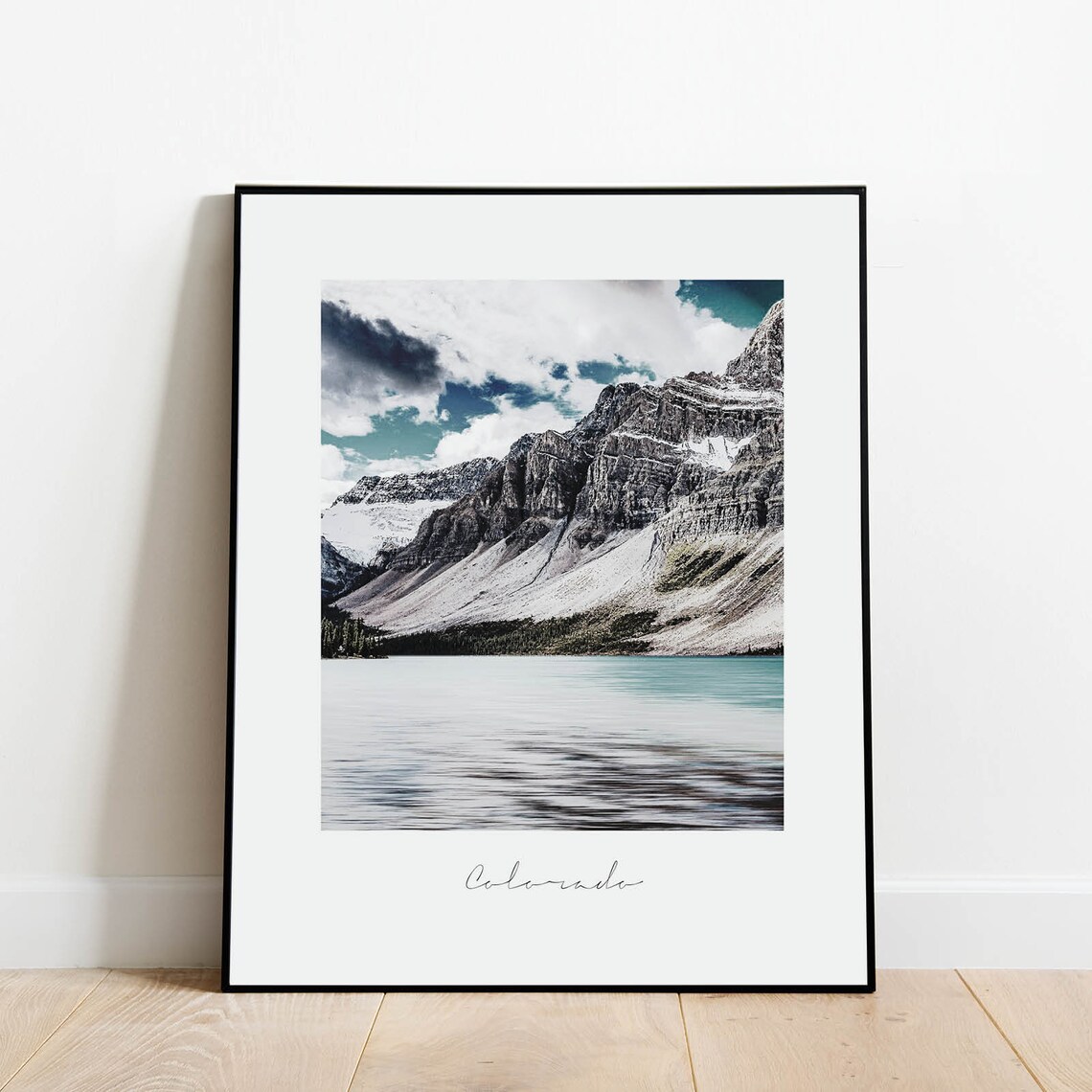 Colorado Rocky Mountain Lake Alpine Peaks Photography Travel Poster