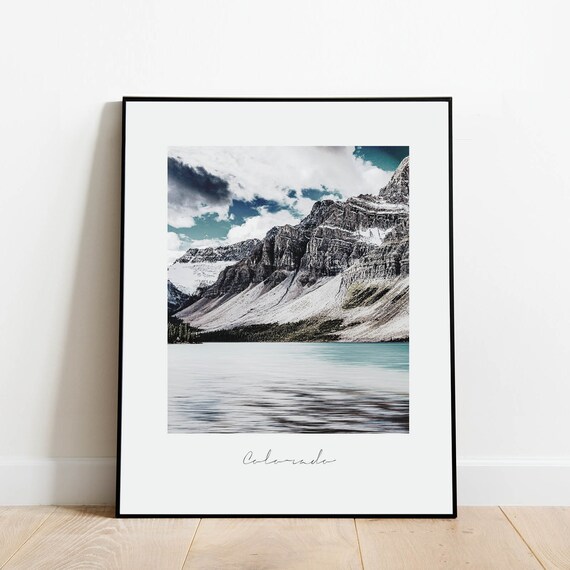 Colorado Landscape Print Vintage Inspired Rocky Mountain Poster Colorado Gifts Denver Rockies