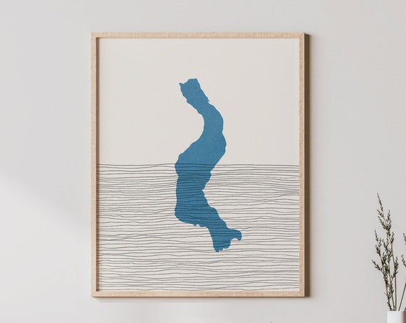 Lake Sammamish Art Boho Print Washington Decor Lakehouse Wall