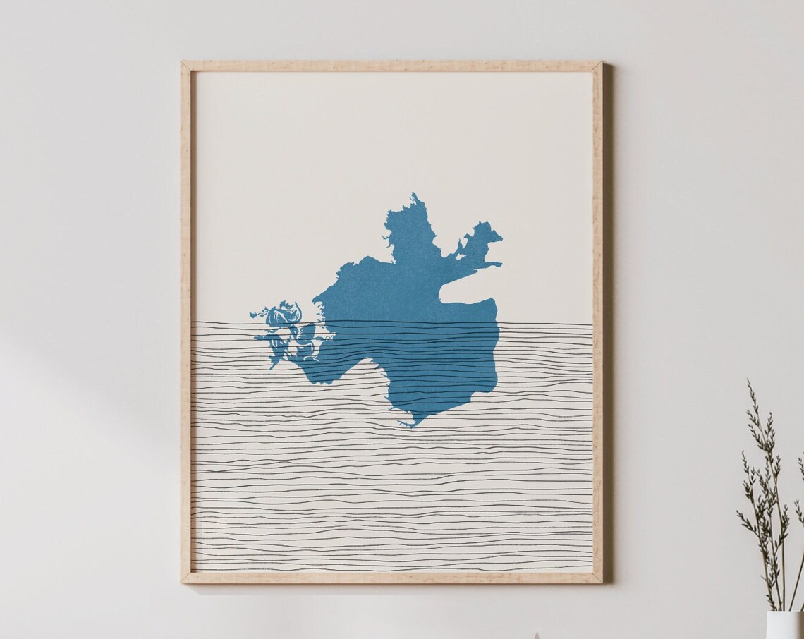 Minimalist Millwood Lake Arkansas Map Line Art Lakehouse Poster