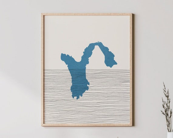 Lake Union Art Boho Print Washington Decor Lakehouse Wall