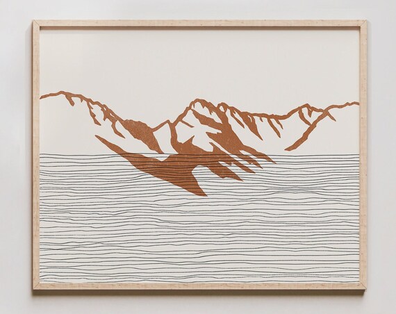 Gore Mountains Colorado Range Line Art Minimalist Travel Poster
