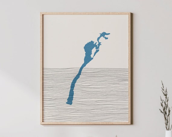 Banks Lake Art Boho Print Washington Picture Lakehouse Wall Decor