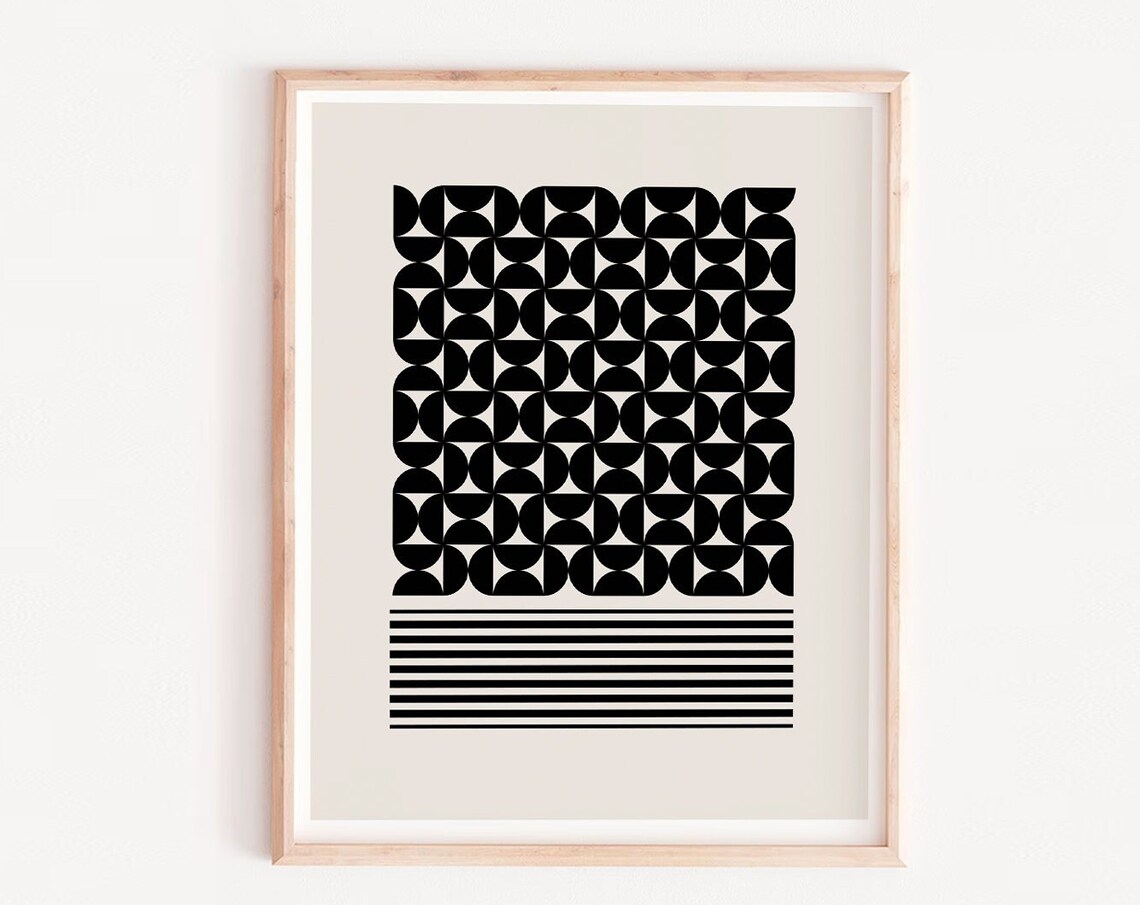 Geometric Scandinavian Mid-Century Art Print