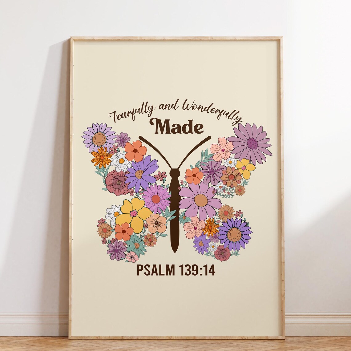 Retro Christian Psalms Scripture Art Print
