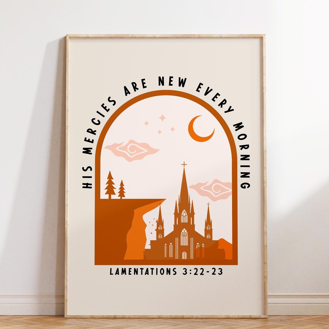 His Mercies Are New Every Morning Lamentations Church Arch Poster