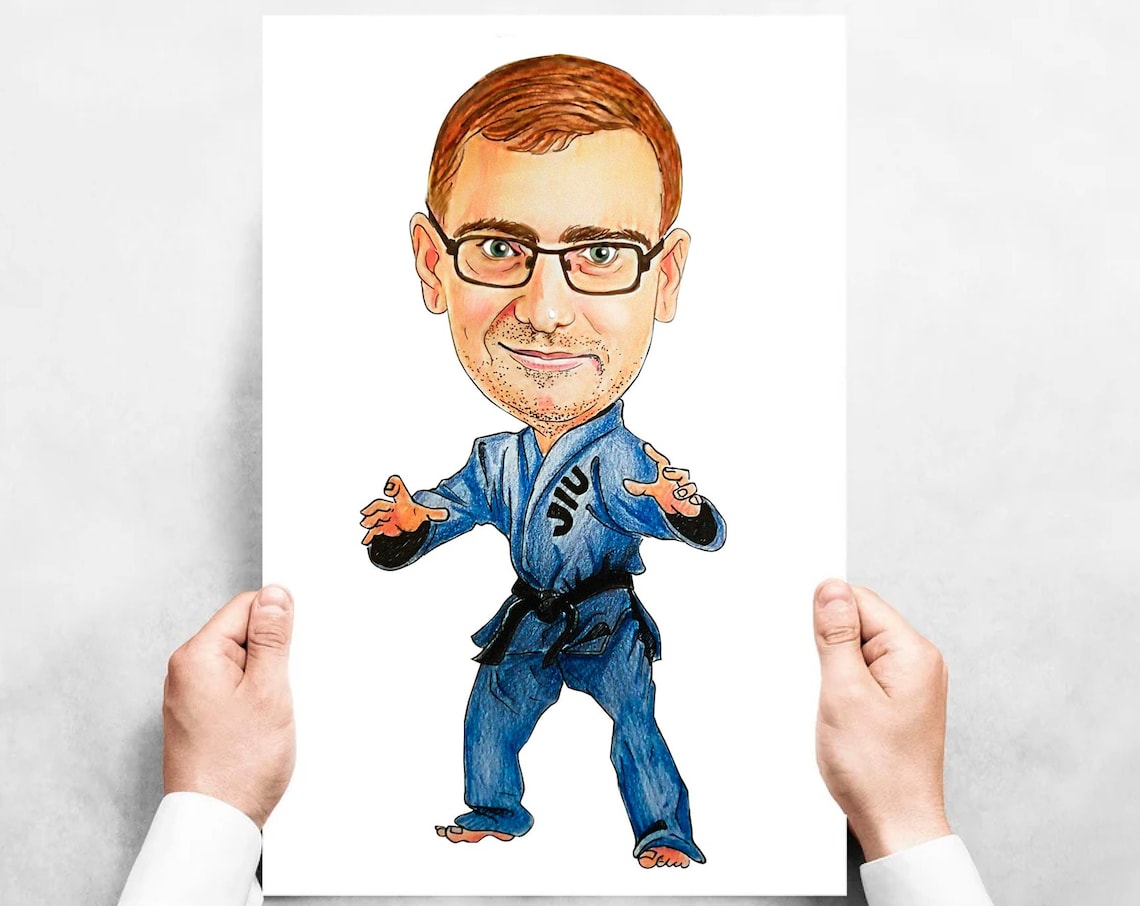 Custom Court Reporter Double Caricature Portrait From Photo Poster - Image 3