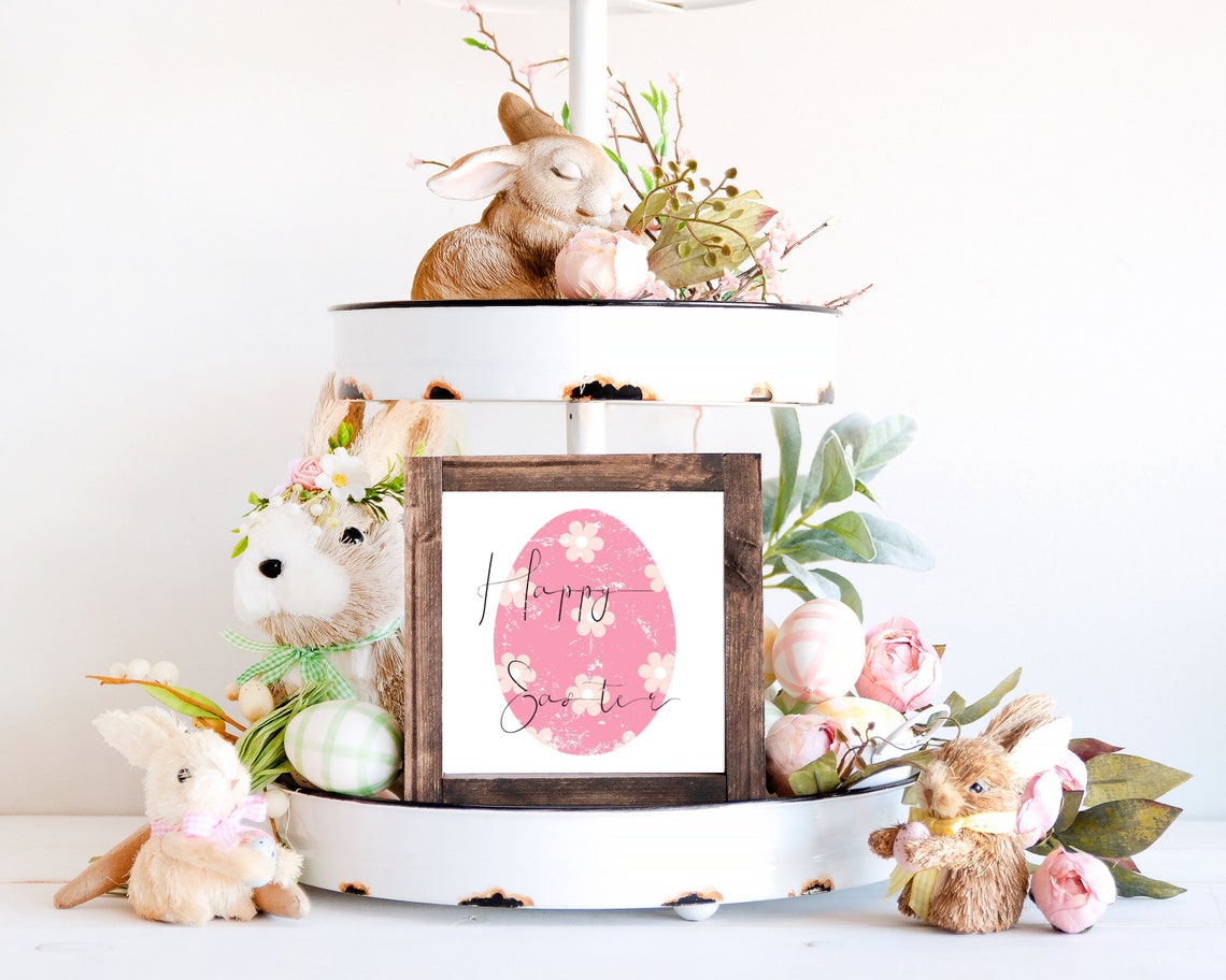 Easter Wall Art Easter Egg Easter Decor Easter Art Happy Easter Easter Prints Farmhouse Easter Print