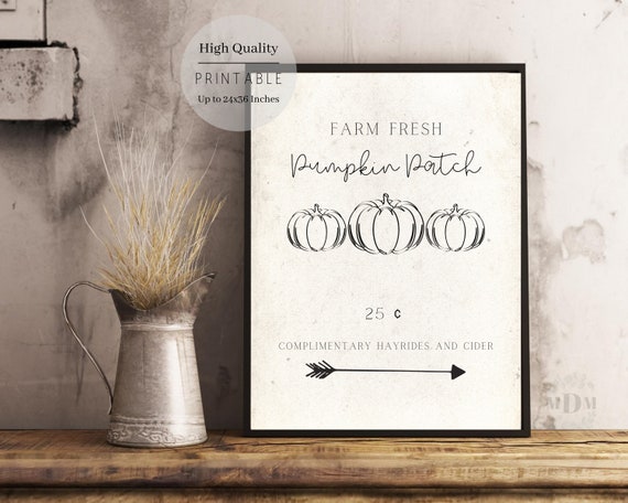 Fall Farm Fresh Pumpkins Farmhouse Art Print