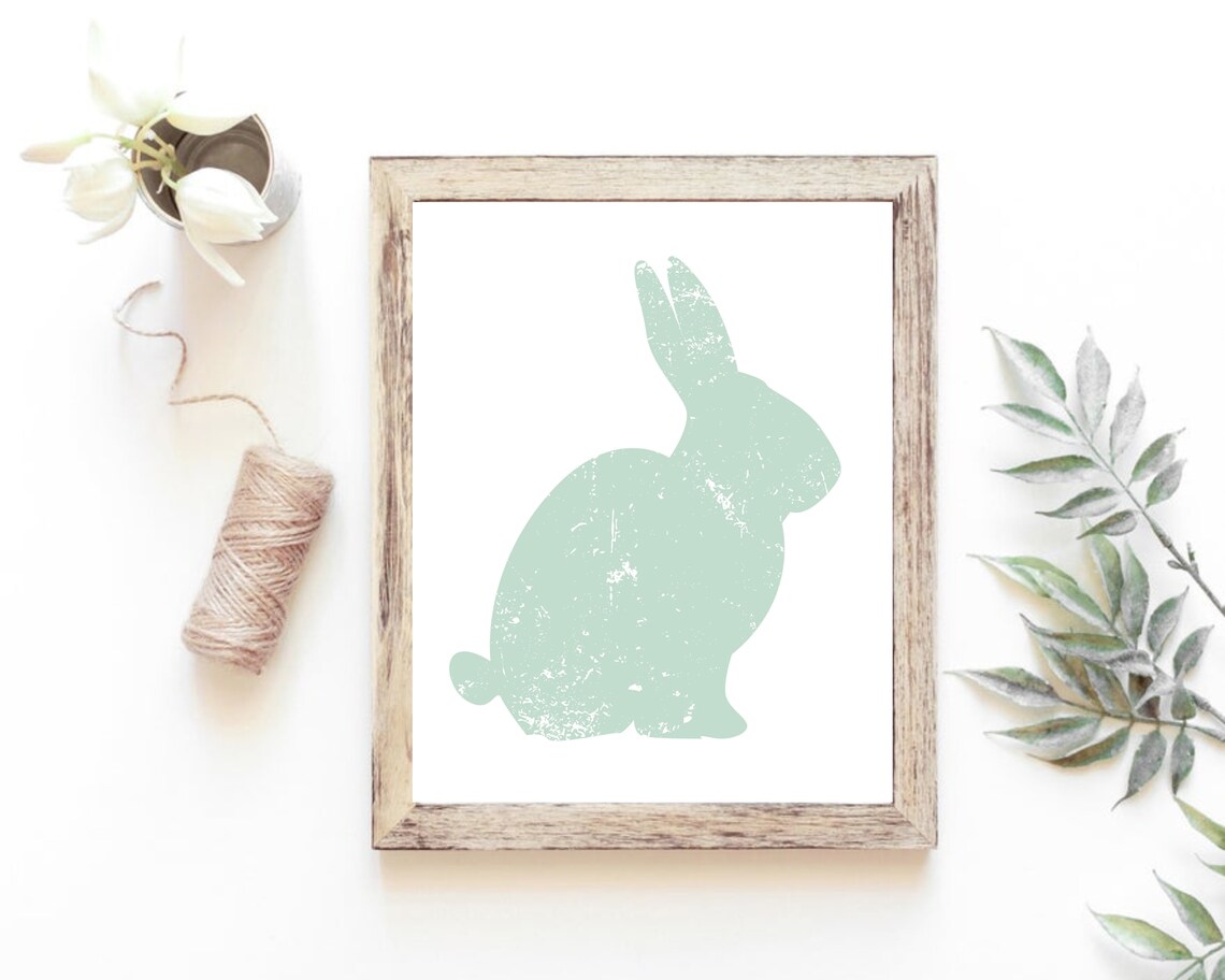 Easter Bunny Art Print, Farmhouse Easter Decor - Image 4