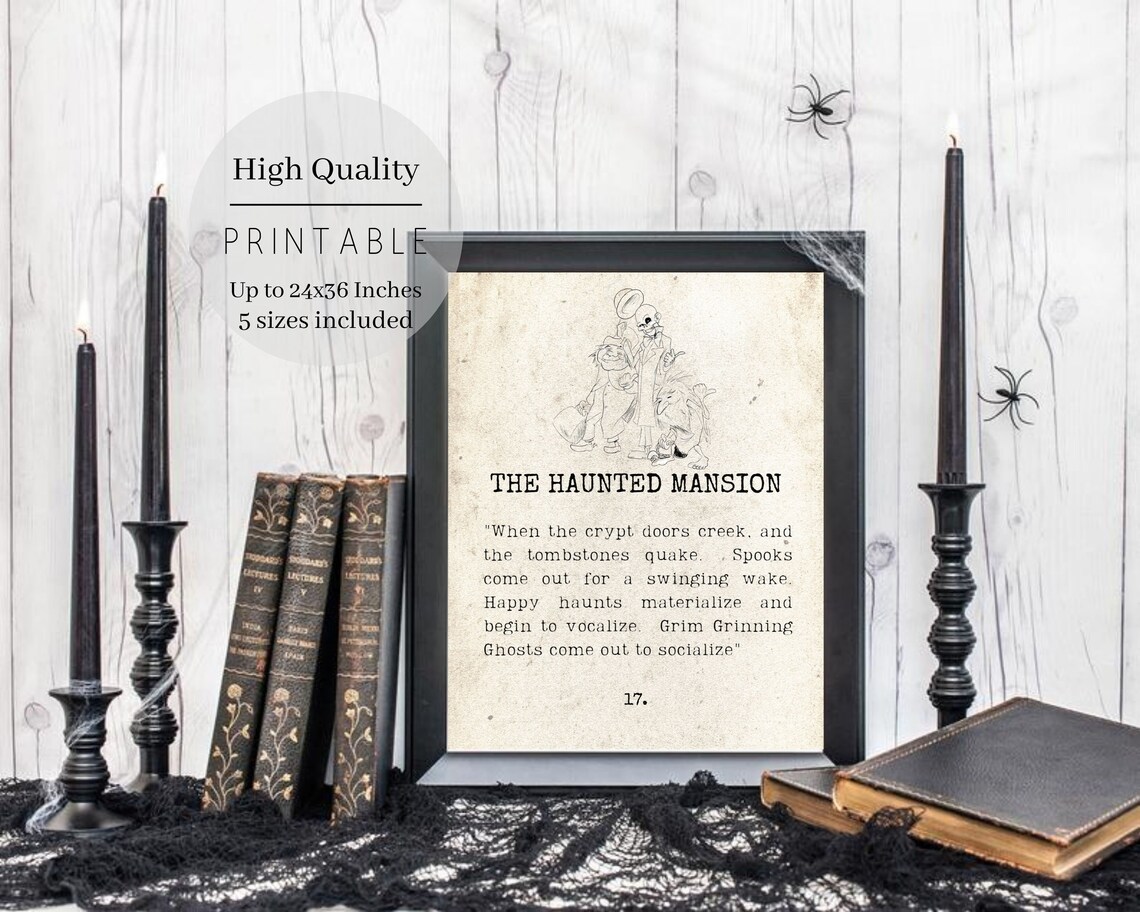 Halloween Haunted Mansion Grim Grinning Ghosts Art Print - Image 5