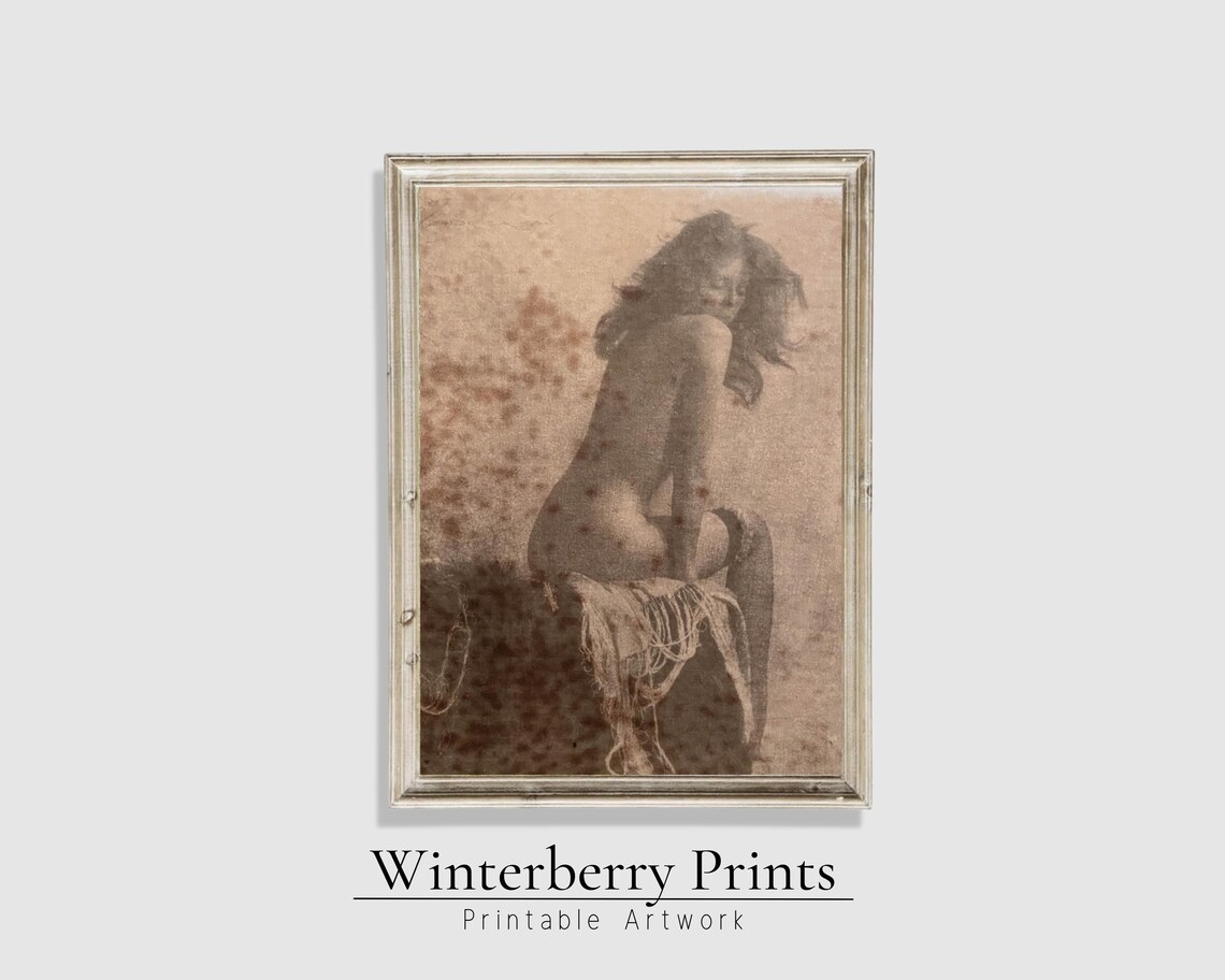 Naked Wall Art Erotic Wall Decor Vintage Nude Bathroom Decor Nude Bedroom Wall Art Sexy Women Poster Nude Female Profile - Image 4